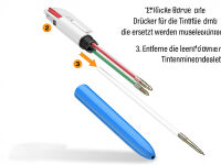 BIC - 4 Colours- Kugelschreiber - Original - 0,4 mm - nachfüllbar - 12er Pack