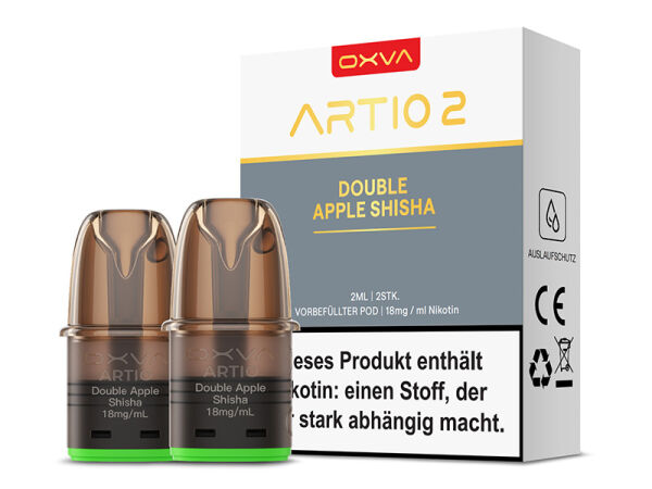 OXVA Artio 2 - Double Apple Shisha - 18mg - 2ml - 2er Set