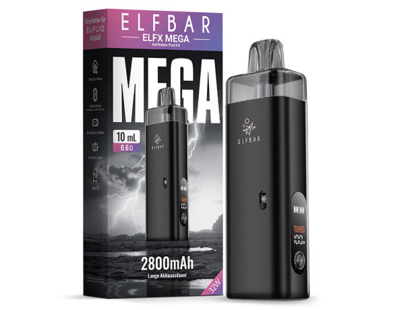 ELFBAR ELFX MEGA - Refillable Kit - Black