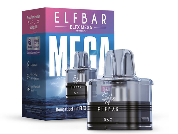 ELFBAR ELFX MEGA - Refillable Pod - Mesh Coil 0,6 Ohm 5 ml