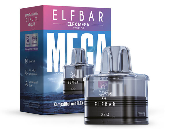 ELFBAR ELFX MEGA - Refillable Pod - Mesh Coil 0,8 Ohm 5 ml