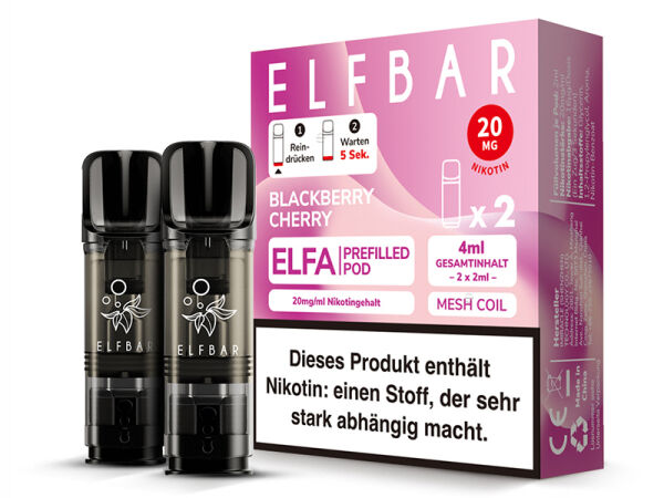 ELFBAR - ELFA Prefilled Pods - Blackberry Cherry - 20mg - 2er Set