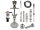 Shisha - Hero 2 - silber - 52 cm - 4 Anschlüsse