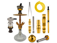 Shisha - Hero 2 - royal-gold - 52 cm - 4 Anschlüsse
