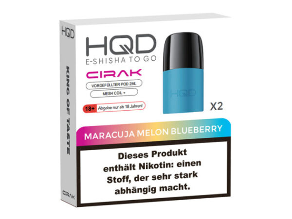 HQD Cirak Pods - Maracuja Melon Blueberry - 18mg - 600 Züge - 2er Set