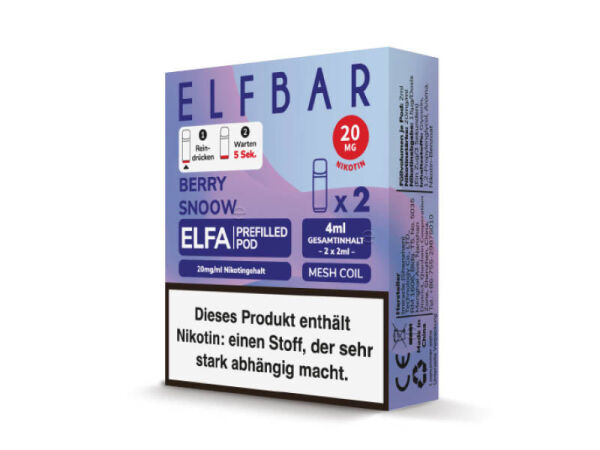 ELFBAR - ELFA Prefilled Pods - Blueberry Snoow - 20mg - 2er Pack