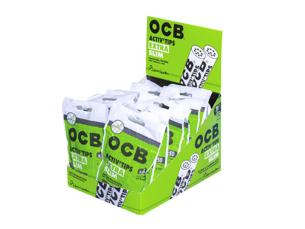 OCB - Filter Extra Slim Activ Tips Aktivkohle je 6mm - 50 Stück