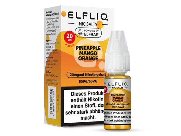 ELFBAR ELFLIQ - Pineapple Mango Orange - Liquid - 20 mg/ml - 10 ml