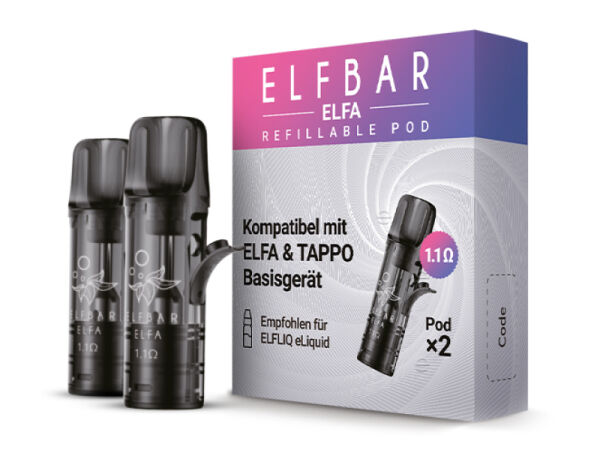 ELFBAR - ELFA Refillable Leer Pods 1,1 Ohm - 2er Set