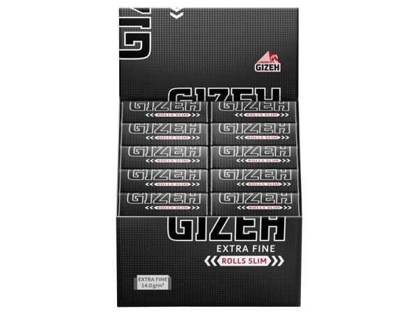 Gizeh - Black Rolls Slim - 20 Rolls je 5 Meter