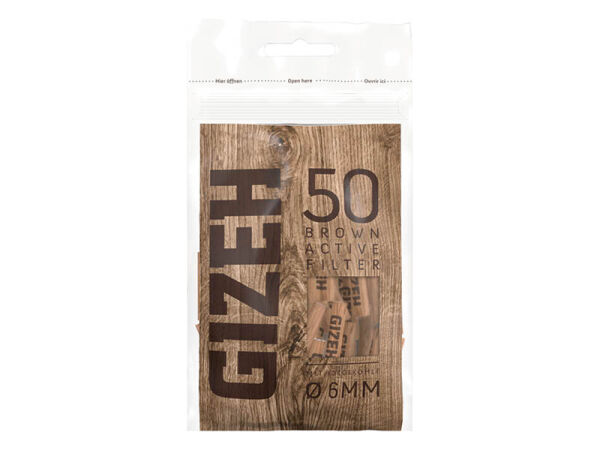 Gizeh - Active Filter Brown - 6mm - 50 Stück