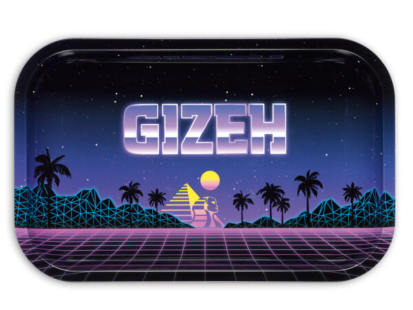 Gizeh - Rolling Tray Drehunterlage Metall - Waves