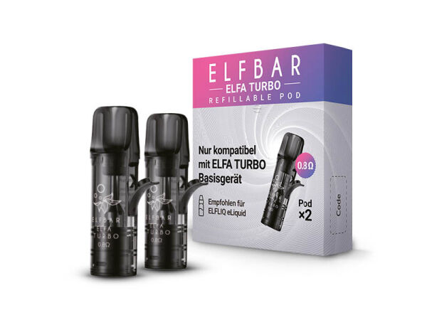 ELFBAR - ELFA Turbo Refillable 0,8 Ohm Leer Pods - 2er Set