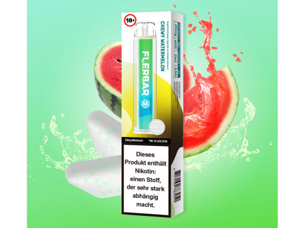 Flerbar M - Chewy Watermelon - E-Shisha - 20mg - 600 Züge