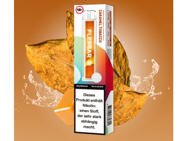 Flerbar M - Caramel Tobacco - E-Shisha - 20mg - 600 Züge