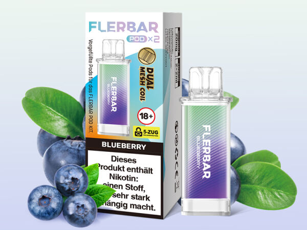 Flerbar PODS - Blueberry - 20mg - 2er Set