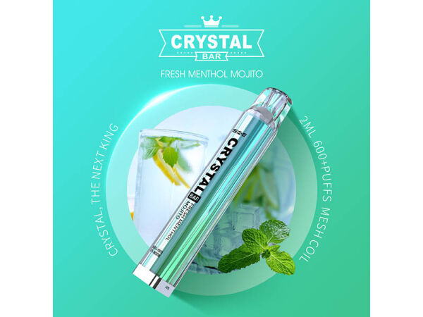 Crystal Bar - Fresh Menthol Mojito - E-Shisha - 2% Nikotin - 600 Züge